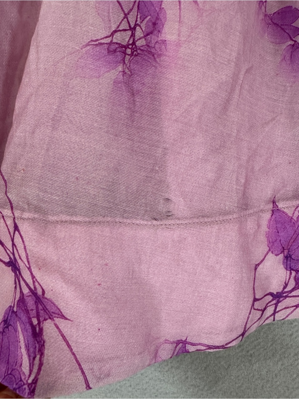 Whimsical Garden Party Fairy Bardot Kiah Corset Mini Dress Purple Floral Puff - Picture 10 of 16